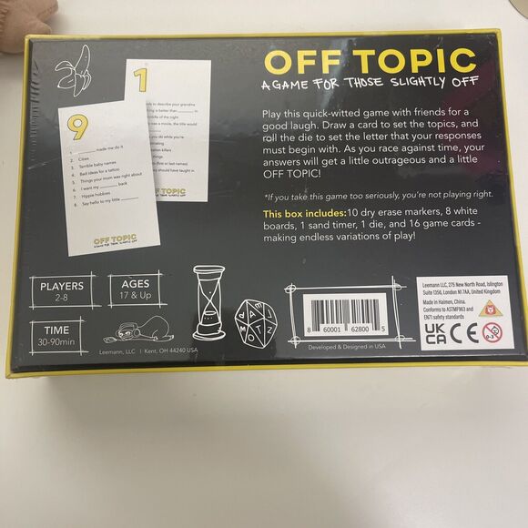 Off Topic A Game For Those Slightly Off Adult Party Board Game Night NEW! - Picture 2 of 5
